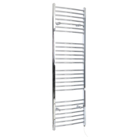Badheizkörper Elektrisch Gebogen 1800x600mm 1000W Heizelement Chrom,  Glykol gefüllt,  Wandmontage - Kent Hudson Reed