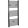 Badheizkörper Elektrisch Mattschwarz Flach 1200x600mm 300W Heizelement,  Glykol gefüllt,  Wandmontage - Nox Hudson Reed