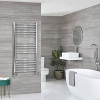 Badheizkörper Mischbetrieb Chrom Gebogen 1200mm x 600mm 452W – Kent