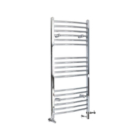 Badheizkörper Mischbetrieb Gebogen 1200x600mm 452W Chrom – Kent,  von Hudson Reed