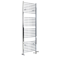 Badheizkörper Mischbetrieb Gebogen 1800x600mm 709W Chrom – Kent,  von Hudson Reed