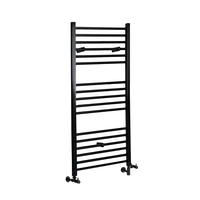 Badheizkörper Mischbetrieb Mattschwarz Flach 1200x500mm 594W – Nox,  von Hudson Reed