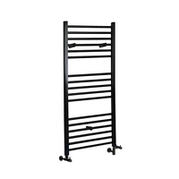 Badheizkörper Mischbetrieb Mattschwarz Flach 1200x600mm 681W – Nox,  von Hudson Reed