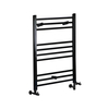 Badheizkörper Mischbetrieb Mattschwarz Flach 800x500mm 372W – Nox,  von Hudson Reed