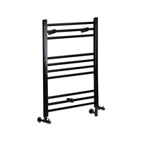 Badheizkörper Mischbetrieb Mattschwarz Flach 800x500mm 372W – Nox,  von Hudson Reed