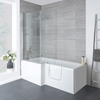 Begehbare Badewanne mit Duschzone,  Badewannenaufsatz und Schürze - 170cm x 85cm – links- oder rechtsbündig – Merso Hudson Reed