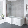 Begehbare Badewanne mit Duschzone,  eckig,  170cm x 85cm – Aufsatz und Position der Tür wählbar – Merso Hudson Reed