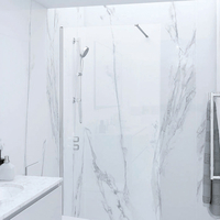 Begehbare Duschwand mit Profil in Chrom und Duschtasse in Weiß – von 120cm x 80cm - RAK Feeling x Hudson Reed
