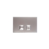 Betätigungsplatte Zweimengentechnik Quadratische Tasten Chrom 150 x 230mm - Cluo,  von Hudson Reed