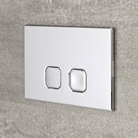 Betätigungsplatte Zweimengentechnik Quadratische Tasten Chrom 150mm x 230mm - Cluo