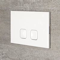 Betätigungsplatte Zweimengentechnik Quadratische Tasten Weiß 150mm x 230mm - Cluo