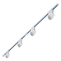 Biard 2x dimmbare LED Schienenleuchtsysteme 2x 1m Weiß mit 4x 10W Leuchten