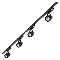 Biard 4x LED Schienenstrahler Multi-Kit mit 2x 1m Leiste Schwarz