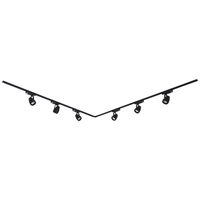 Biard 6x LED Schienenstrahler mit 2x 2m Leiste über Eck Schwarz