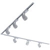 Biard 6x LED Schienenstrahler mit 2x 2m Leiste über Eck Weiß