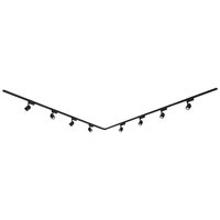 Biard 8x LED Schienenstrahler mit 2x 2m Leiste über Eck Schwarz
