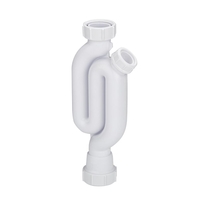 Bodenablauf Siphon für Waschbecken 1 - 1 ¼ " 75mm PVC Ablauf mit Öffnung zum Reinigen - McAlpine