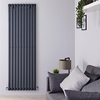 Design Alu Heizkörper 2506W 180x59cm Doppellagig Anthrazit Vertikal - Revive Air,  von Hudson Reed