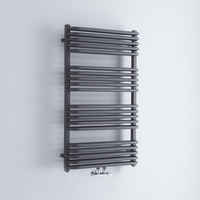 Design Badheizkörper 100x60cm 1157W Arch Mittelanschluss Anthrazit Röhrenheizung,  von Hudson Reed