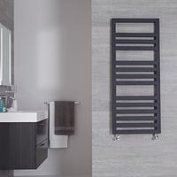 Design Badheizkörper 618W 120x50cm Ponza Anthrazit Seiten- & Mittelanschluss,  von Hudson Reed