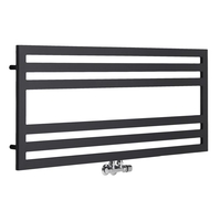 Design Badheizkörper Horizontal 50x120cm 582W Seiten- & Mittelanschluss Anthrazit - Ponza von Hudson Reed