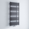 Design Badheizkörper Vertikal mit Mittelanschluss,  1269mm x 600mm 1387W,  in Anthrazit – Arch Hudson Reed