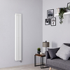 Design E-Heizung Weiß Vertikal,  Wandmontage 1600x236mm inkl. 1200W Heizelemente - Revive Hudson Reed
