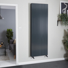 Design Flachheizkörper (doppellagig),  vertikal 1800x600mm,  2805W Anthrazit - Stelrad Vita Deco von Hudson Reed