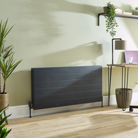Design Flachheizkörper (Typ 22) - Horizontal - 600mm x 1200mm - 2500W - Anthrazit - Hudson Reed Alora