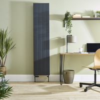 Design Flachheizkörper (Typ 22) Vertikal - 1800 x 400mm - 1100 Watt - Kompakt - Anthrazit - Hudson Reed