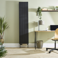 Design Flachheizkörper (Typ 22) Vertikal - 1800 x 400mm - 1100 Watt - Kompakt - Schwarz - Hudson Reed