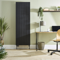 Design Flachheizkörper (Typ 22) Vertikal - 1800 x 600mm - 1600 Watt - Schwarz - Hudson Reed