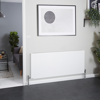 Design Flachheizkörper Weiß (doppellagig),  horizontal 600x1400mm,  2841W - Stelrad Vita Deco von Hudson Reed