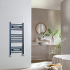 Design Handtuchheizkörper,  flach in Blau (Regal Blue),  Größe wählbar ab 800x500mm – Lustro Hudson Reed