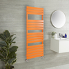 Design Handtuchheizkörper mit flachen Heizlamellen - 1500mm x 450mm Orange (Sunset Orange) - Lustro