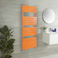 Design Handtuchheizkörper mit flachen Heizlamellen - 1500mm x 450mm Orange (Sunset Orange) - Lustro
