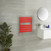 Design Handtuchheizkörper mit flachen Heizlamellen - 600mm x 400mm Rot (Siamese Red) - Lustro