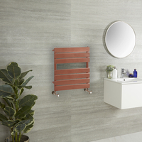 Design Handtuchheizkörper,  mit flachen Heizlamellen,  600mm x 400mm,  250W - metallisches Kupfer - Lustro