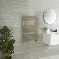 Design Handtuchheizkörper,  mit flachen Heizlamellen,  825mm x 600mm,  427W - metallische Bronze - Lustro