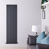 Design Heizkörper 1780mm x 490mm 1732W Anthrazit Doppellagig Vertikal - Delta,  von Hudson Reed