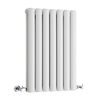 Design Heizkörper 635 x 415mm Klein 652W Doppellagig Weiß - Revive von Hudson Reed