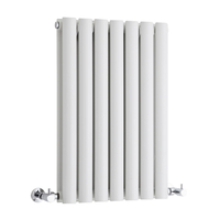 Design Heizkörper 635 x 415mm Klein 652W Doppellagig Weiß - Revive von Hudson Reed