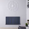 Design Heizkörper Aluminium Doppellagig Horizontal Anthrazit 600 x 1070mm 2067W,  von Hudson Reed