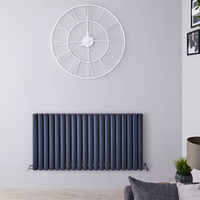 Design Heizkörper Aluminium Doppellagig Horizontal Anthrazit 600 x 1190mm 2298W,  von Hudson Reed