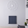 Design Heizkörper Aluminium Doppellagig Horizontal Anthrazit 600 x 590mm 1149W,  von Hudson Reed