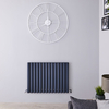Design Heizkörper Aluminium Doppellagig Horizontal Anthrazit 600 x 830mm 1609W,  von Hudson Reed