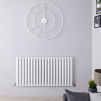 Design Heizkörper Aluminium Horizontal Weiß 600mm x 1190mm 2298W - Revive Air,  von Hudson Reed