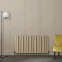 Design Heizkörper (doppellagig),  horizontal - H 635mm x B 1180mm - Braun (Elk Brown) - Revive von Hudson Reed