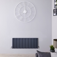 Design Heizkörper Doppellagig Horizontal Anthrazit 400 x 1000mm 1052W,  von Hudson Reed