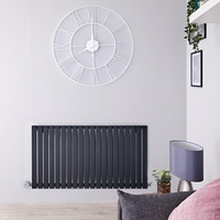 Design Heizkörper Elektrisch Horizontal Einlagig Anthrazit 635mm x 1180mm inkl. 2x 800W Heizelemente - Sloane